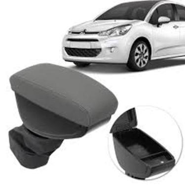 Imagem de Apoio De Braço C3/Aircross sintético Cinza C/Costura Vermelha