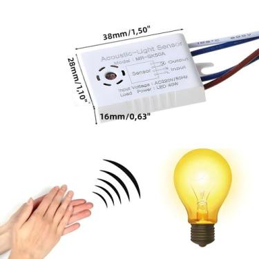 Imagem de Interruptor De Luz Inteligente Com Sensor De Voz 220V, Acendimento E D