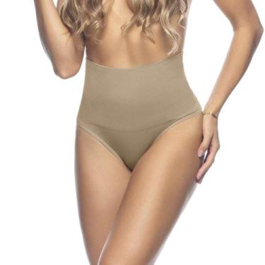 Imagem de Calcinha Tanga Modeladora sem Costura Bege Zee Rucci, G