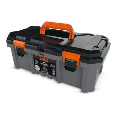 Imagem de Caixa de Pescaria, Ferramentas TÁTICA 44X23X18CM - METASUL, CINZA-PRET