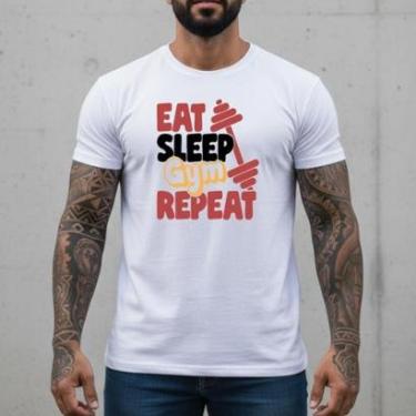 Imagem de Camiseta Masculina Edição Limitada Tecido Nobre Algodão Sustentável Branca Camisa Treino Musculação-Masculino