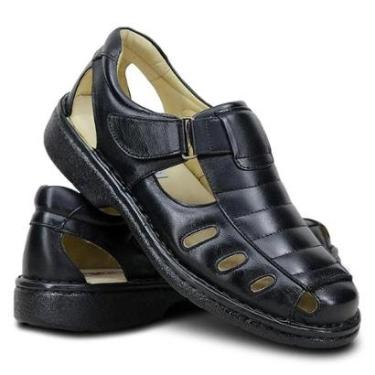 Imagem de Sandália Couro Masculina Conforto-Masculino