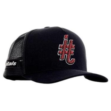 Imagem de Boné itals Preto Brasão Red Line-Unissex