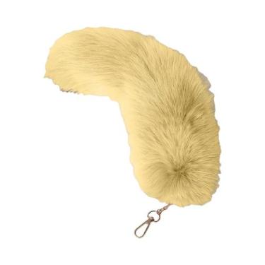 Imagem de Chaveiro De Cauda De Raposa De Pelúcia Fofa Para Mulheres, Pingente Th