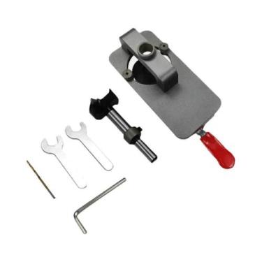 Imagem de Gabarito De Furação De Dobradiças De 35mm Para Marcenaria, Guia Locali