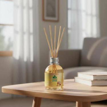 Imagem de Difusor Varetas Aromatizador Ambientes Aroma Fragrância Vanilla Com Co