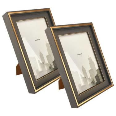 Imagem de Kit 2 Porta Retratos Modernos 15X20Cm Mesa Aparador 6048 - Casa Nuvem