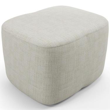 Imagem de Puff Decorativo Orgânico Para Sala Quarto Saori W01 Linho Cru - Lyam Decor