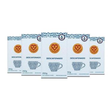 Imagem de Café 3 Corações Descafeinado A Vácuo Kit 5 Pacotes 250G - Tres Coracoe