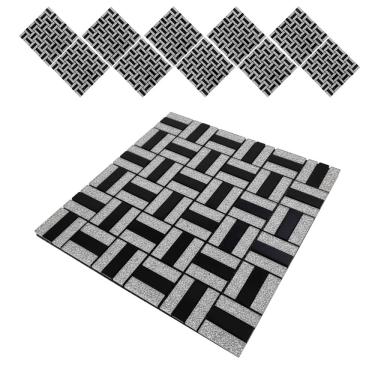 Imagem de Pastilha De Vidro Adesiva Kit 10 Uni Parede Banheiro Box Cozinha Sala Decorativa Moderna Reforma Facil Aplicacao