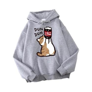 Imagem de Moletom Masculino Casual Harajuku Com Capuz De Gato De Desenho Animado