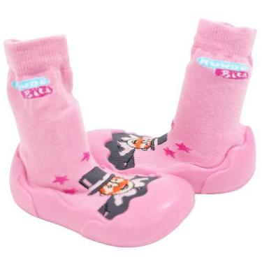 Imagem de Meia Com Sola Mundo Bita Frieds - Grendene, Rosa, 20