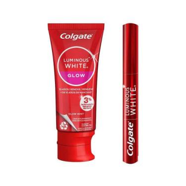Imagem de Kit Colgate Luminous White Caneta Clareadora Dental 2,5ml + Creme Dent