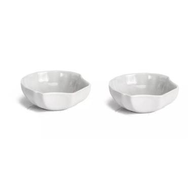 Imagem de KIT 2 Mini Tigela Concha de Porcelana 100 ml Servir Porções - Terramad