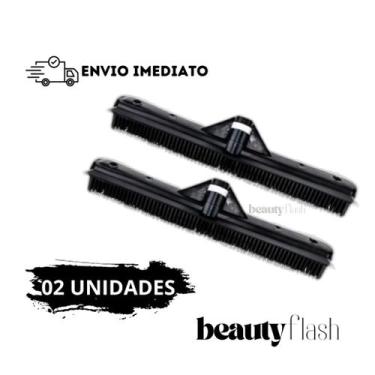 Imagem de Vassoura Silicone 3 Em 1 Antialérgica Cabeleireiro Barbeiro Petshop Ti