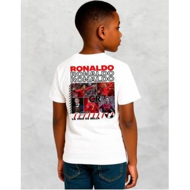 Imagem de Camiseta Cr7 Infantil Cristiano Ronaldo Futebol Robozão - Outras, Bran