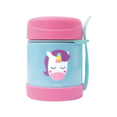 Imagem de Pote Térmico 320ml Infantil Bebê Animal Fun Com Talher Buba - Moas Ind