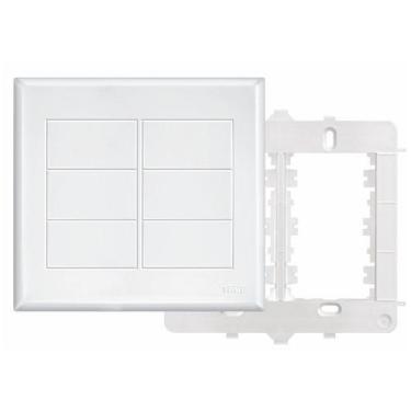 Imagem de Placa Cega com Suporte Fame Evidence 4x4 Branco
