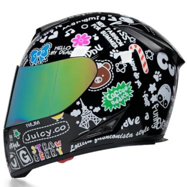 Imagem de Capacetes De Motocicleta Dupla Viseira Capacete De Rosto Completo Para Adultos Jovens Homens & Mulheres Modular Capacete De Motocicleta De Rosto Completo Aprovado Pela Ece/dot Capa, N, L/57-58CM