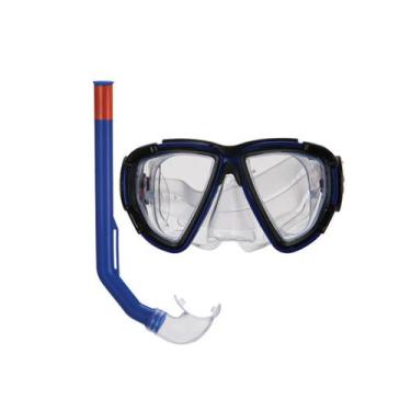 Imagem de Kit Mergulho Adulto Com Mascara E Snorkel Piscina Azul - Art Sport