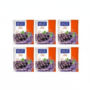 Imagem de Kit 6 refresco diet uva zero açucar fonte de vitamina c 8g magro