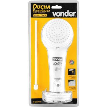 Imagem de Ducha Eletrônica Branca com Chuveirinho Vonder -, 220V