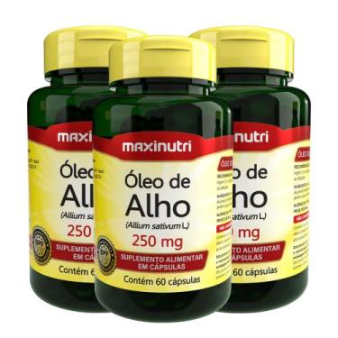 Imagem de Kit 3 Suplemento Óleo de Alho 250mg 60 Capsulas Maxinutri