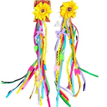 Imagem de Presilha c/2 Junina Caipira fita Bandeirinha Girassol Festa - sm decor