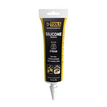 Imagem de Silicone Base D'água Branco 130g para Vedação Durável Resistente à Umidade Dtools