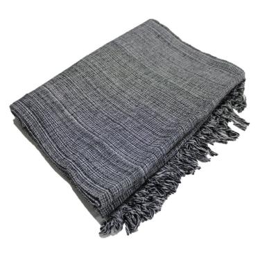 Imagem de Manta para Sofá Luxo Gigante 120x210 Protetora Decorativa em Algodão Preto Mesclado OEM