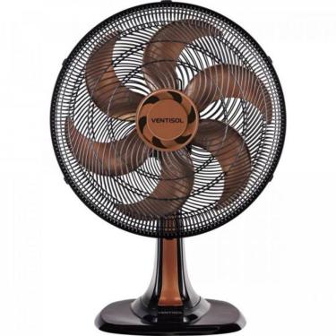 Imagem de Ventilador de Mesa 80W 40CM 6 Pás 3 Velocidades Bronze Turbo 6 com Grade Wind-line 220V