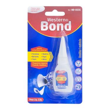 Imagem de Super Cola Instantânea Western 3 e 5g para Pequenos Reparos com Fixação Imediata Branco Western