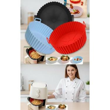 Imagem de Kit 3 Formas Silicone Antiaderente Air Fryer 20cm - Congratulations St