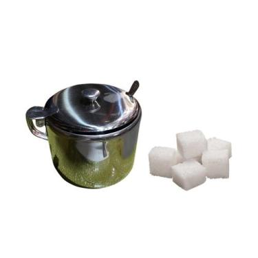 Imagem de Açucareiro de aço inox com colher 420ml - TOP RIO