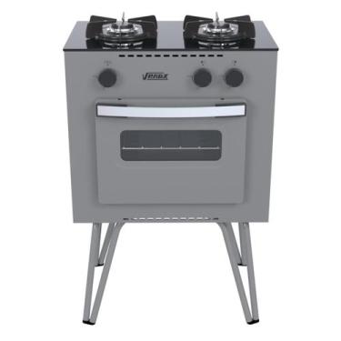 Imagem de Fogao 2 Bocas Venax Mini Cook Grafite Gas Glp