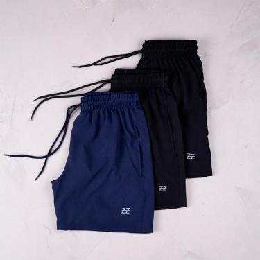 Imagem de Kit 3 Bermudas Masculinas Academia Treino Praia Corrida Shorts Elástico Luzzoo-Masculino