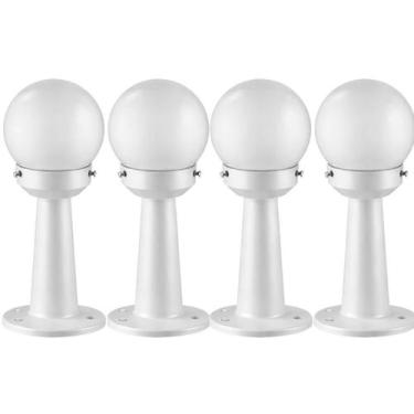 Imagem de 4 Luminárias Externas de Chão Decorativas Balizador Bivolt 43cm Jardim