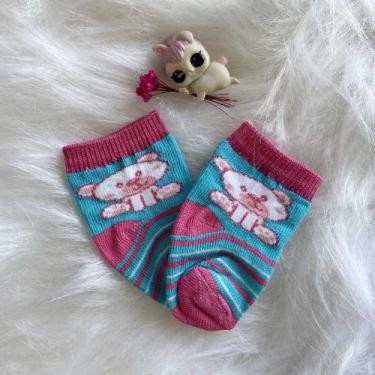 Imagem de Meia Bebê RN várias Estampada Menina em Algodão - Linda Gestante, Ursa