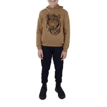 Imagem de Conjunto Infanto Juvenil Alakazoo Moletom Marrom - 66589, 2GG, Marrom