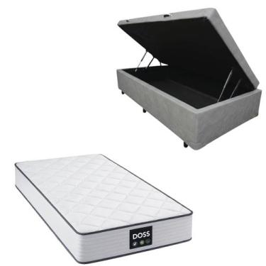Imagem de Cama Box Baú Blindada com Colchão Doss Molas Ensacadas 30cm Solteiro -