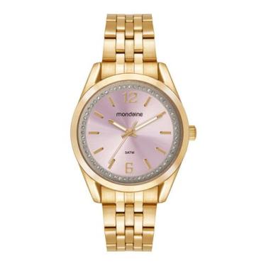 Imagem de Relógio Mondaine Feminino Dourado 5ATM 38mm Rosa Original 99872lpmvde1