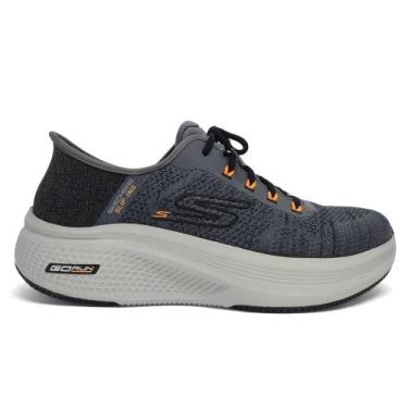 Imagem de Tenis skechers go run elevate masculino 2.0 220852, Carvão, Laranja, 3