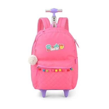 Imagem de Mochila com rodinha e costa Barbie pink Luxcell
