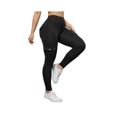 Imagem de Leggings Femininas Elásticas Com Efeito Levanta Bumbum, Estampadas Com