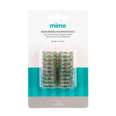 Imagem de Disco Cogumelo para Caderno Inteligente Glitter Colorido Mimo - 24 mm 