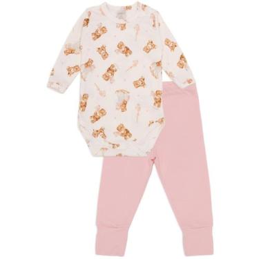 Imagem de Conjunto Feminino Inverno Bebê Body Com Mijão MINI&CO Cor:Off WhiteTam