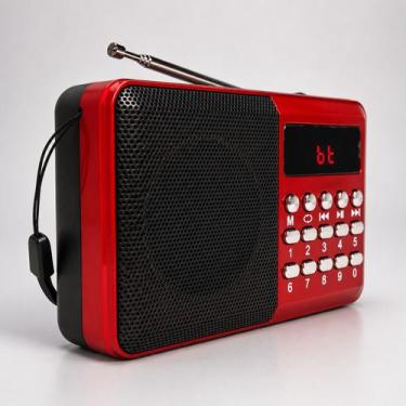 Imagem de Rádio Portátil FM Bluetooth Entrada SD Recarregável Aiker MTJ-2006, Ve