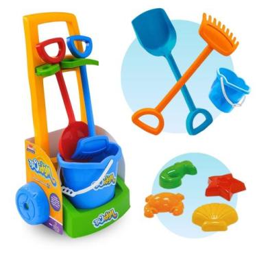 Imagem de Brinquedo Infantil  Praia Mercado Limpeza Faz de Conta com Acessórios 
