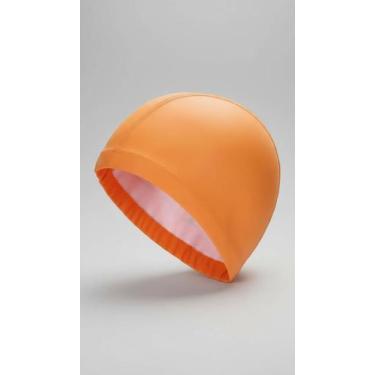 Imagem de Touca de Natação Infantil Silicone Impermeável Laranja - Congratulatio