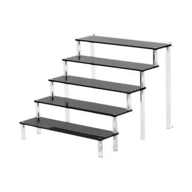 Imagem de Organizador De Mesa Multifuncional Em Acrílico Transparente Preto Para